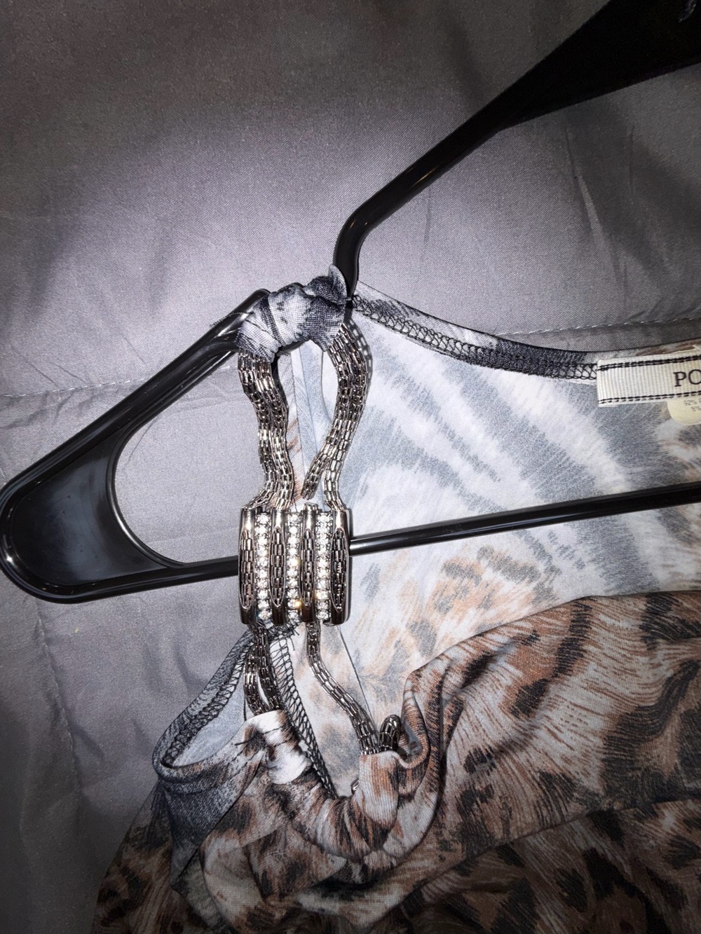Poetry Animal Print One Shoulder Top Size Small - Picture 7 of 7